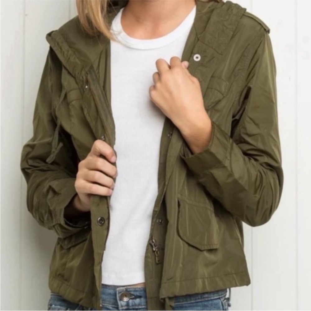 Brandy Melville Army Green Hailey Utility Jacket One Size